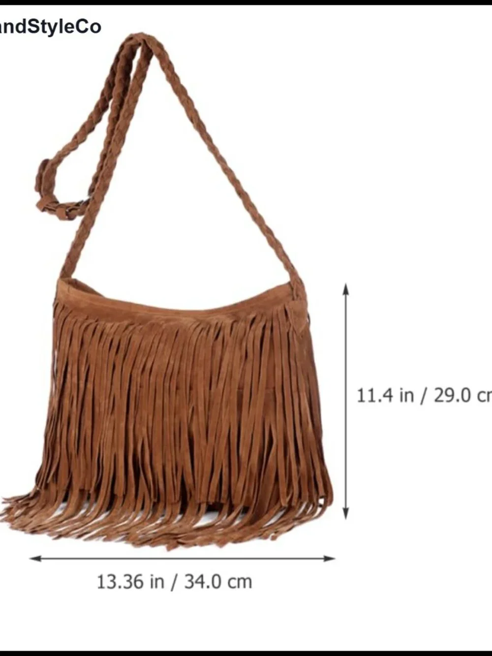 Fringe Purse for Women Tassel Crossbody Shoulder Bag Boho Messenger Suede-Like
